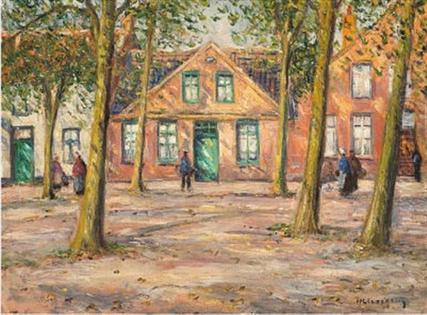 Marktplatz Von Norden Oil Painting by Helmuth Liesegang