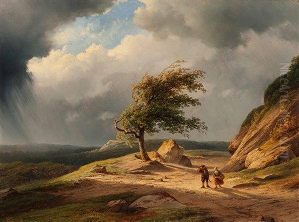 A Break In The Clouds Oil Painting by Cornelis Lieste