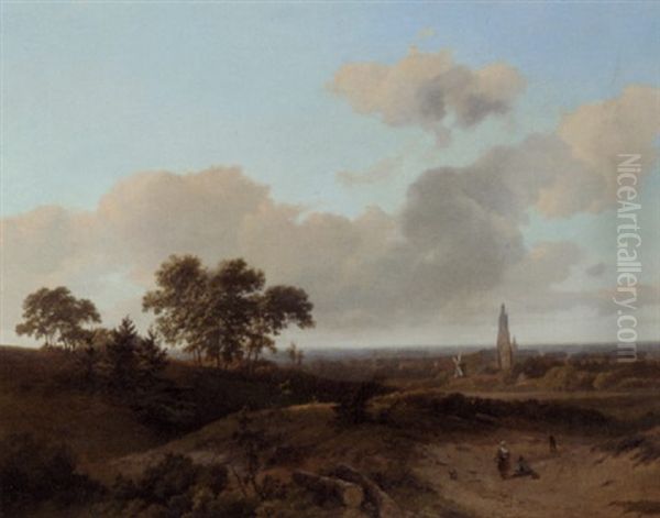 A Panoramic View Of Amersfoort Oil Painting by Cornelis Lieste