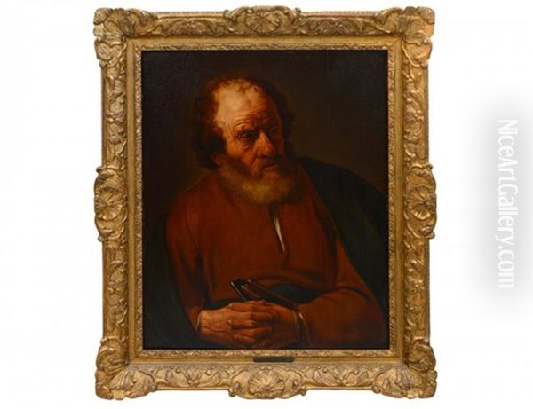 Portrait Of St. Peter Oil Painting by Jan Lievens