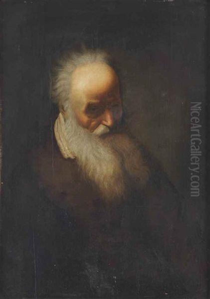 A Tronie Of A Bearded, Old Man Oil Painting by Jan Lievens