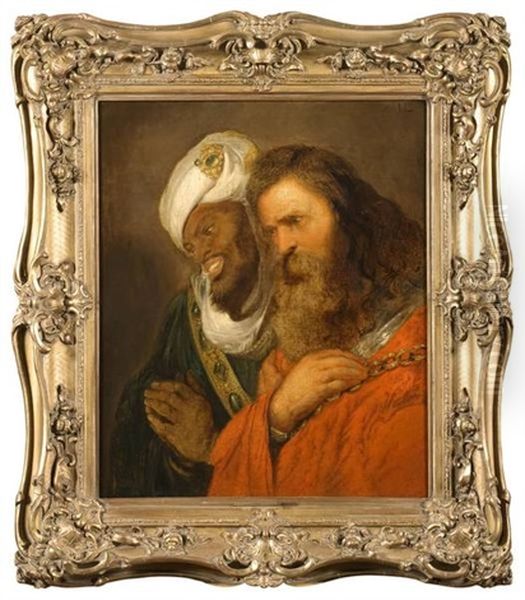 Saladin Et Guy De Lusignan Oil Painting by Jan Lievens