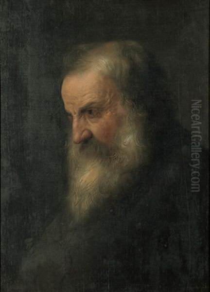 Portratt Av Man Med Skagg by Jan Lievens