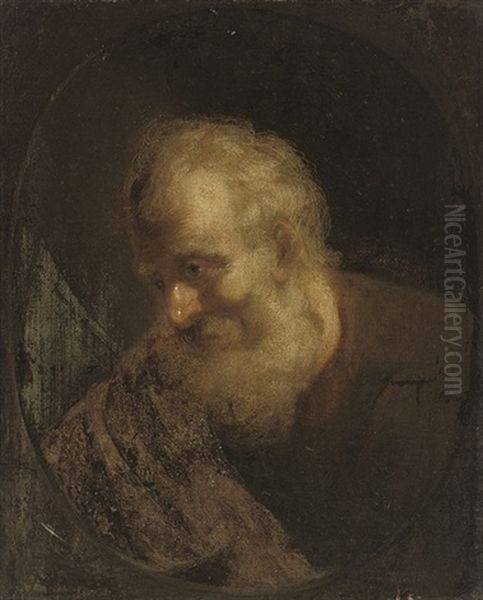 An Old Man Oil Painting by Jan Lievens