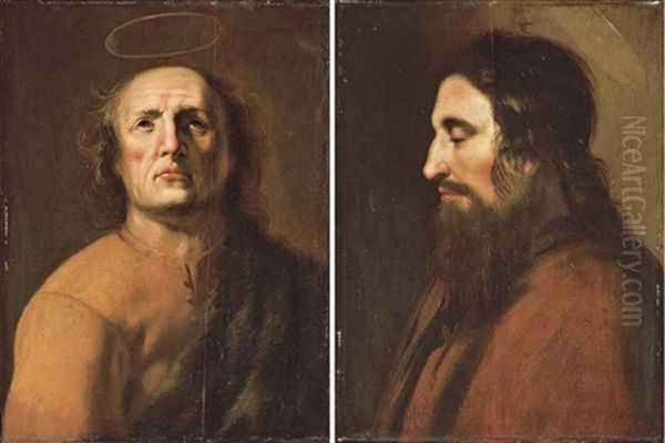 An Apostle (+ Another; 2 Works) Oil Painting by Jan Lievens