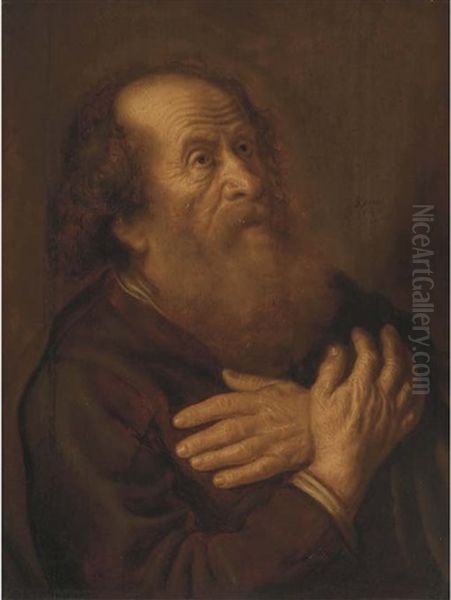 An Elderly Man Oil Painting by Jan Lievens