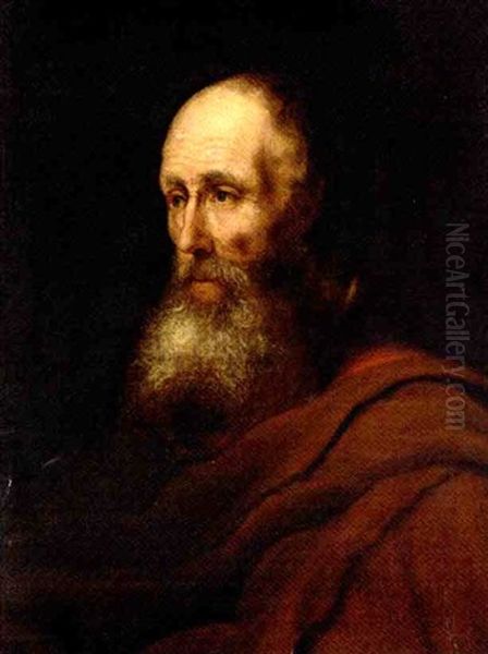 An Old Man With A Beard, Bust-length Oil Painting by Jan Lievens