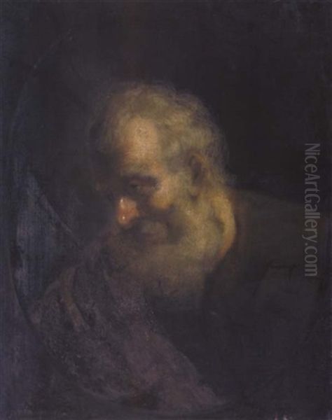 Bildnis Eines Bartigen Mannes Oil Painting by Jan Lievens