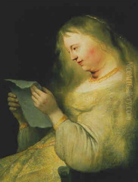 Bathsheba Reading King David's Letter Oil Painting by Jan Lievens