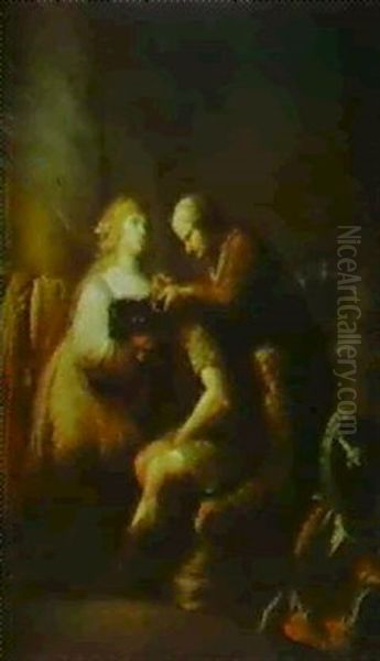 Cutting Sampson's Locks Oil Painting by Jan Lievens