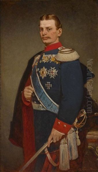 Prinz Leopold Von Bayern Oil Painting by Alexander von Liezen-Mayer