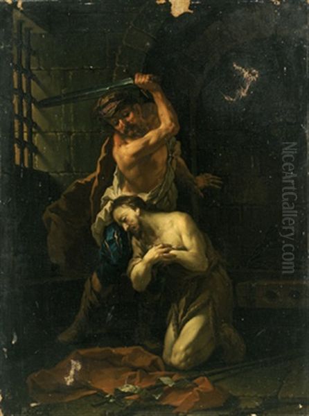 La Decollazione Del Battista Oil Painting by Pietro Ligari