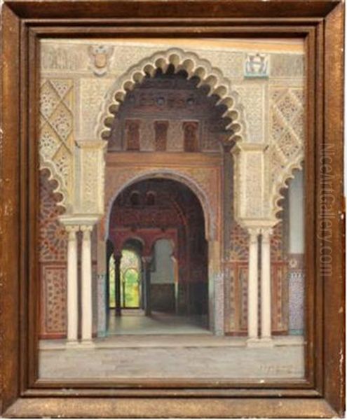 Sevilla (seville Archway) Oil Painting by Fernando Liger Hidalgo