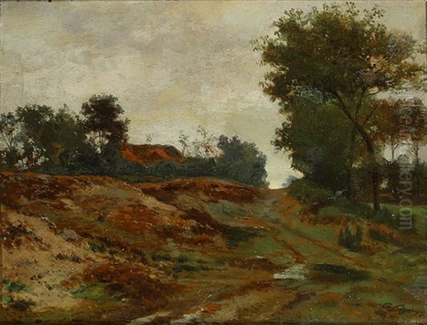 Landschap Met Rode Daken Oil Painting by Charles Ligny