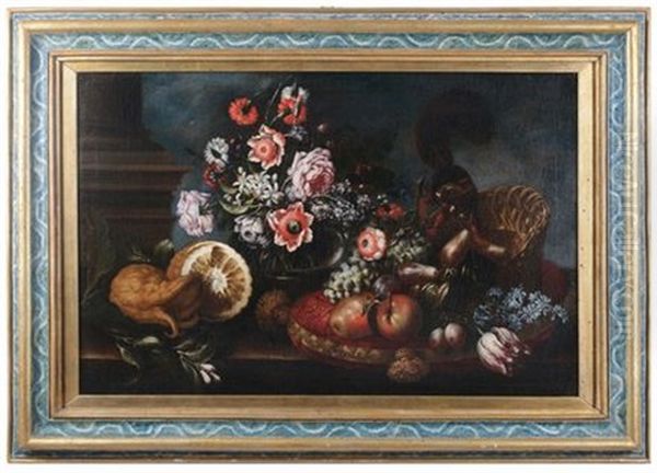 Natura Morta Con Fiori Oil Painting by Bartolommeo Ligozzi