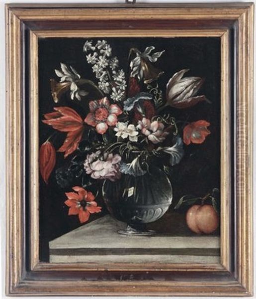 Vaso Di Fiori Oil Painting by Bartolommeo Ligozzi