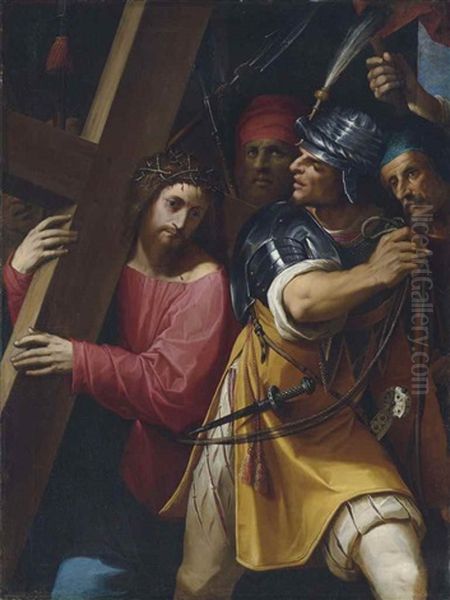 Christ Carrying The Cross Oil Painting by Jacopo Ligozzi