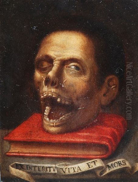 Vanitas (+ Ritratto Di Gentiluomo Con Baffi, Verso) Oil Painting by Jacopo Ligozzi