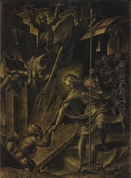 Christ's Descent Into Limbo Oil Painting by Jacopo Ligozzi