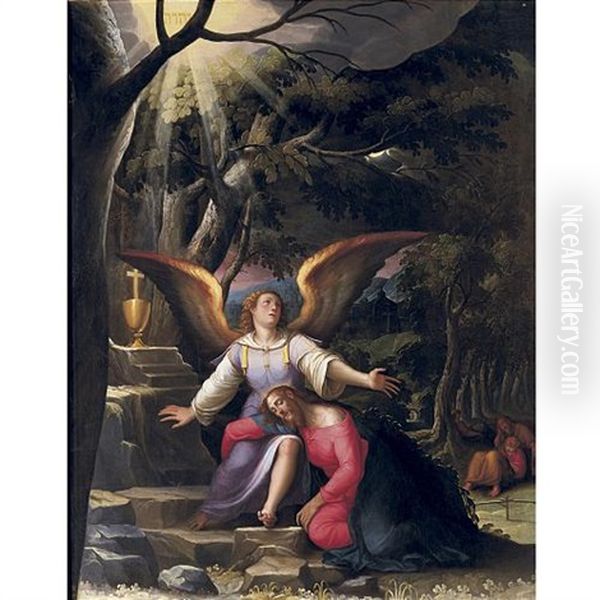 The Agony In The Garden Oil Painting by Jacopo Ligozzi