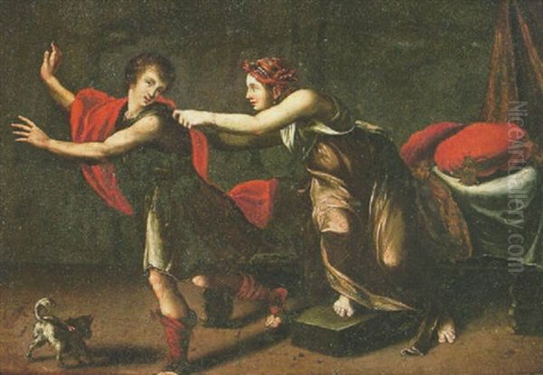 Joseph And Potiphar's Wife Oil Painting by Jacopo Ligozzi