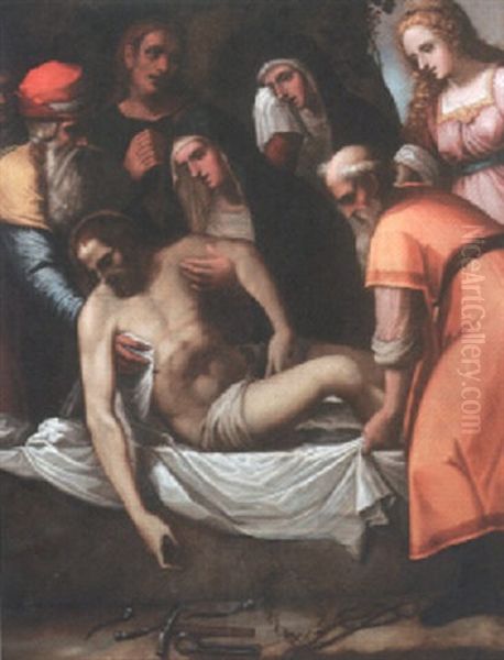 The Entombment Oil Painting by Jacopo Ligozzi