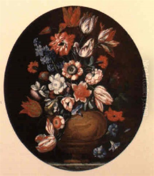 Fiori In Vaso Oil Painting by Jacopo Ligozzi