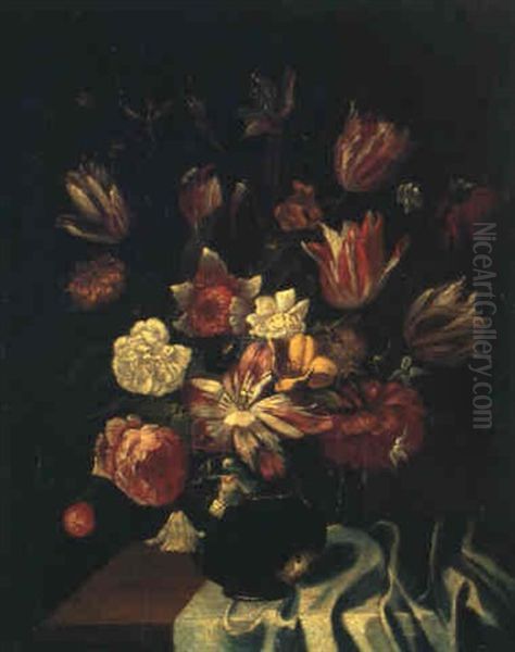 Blumenstilleben Oil Painting by Jacques Linard