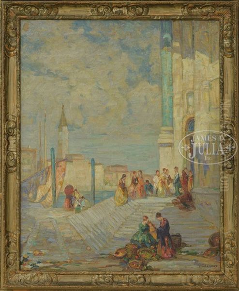 City Of Gold & Ivory Oil Painting by Ossip Leonovitch Linde