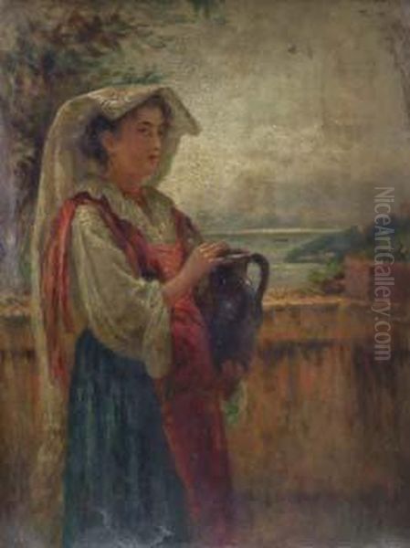 Continental Female Portrait Oil Painting by Jane Benham Hay