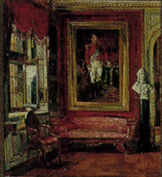 Interior Fra Chr. Viii's Vaerelse Pa Rosenborg Oil Painting by Hans Peter Lindeburg