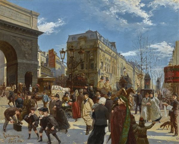 The Porte Saint Martin Oil Painting by Manfred Lindemann-Frommel