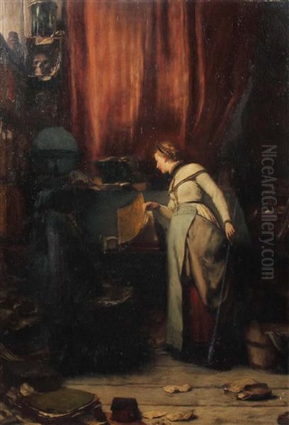 Im Studierzimmer Oil Painting by Wilhelm von Lindenschmit the Younger