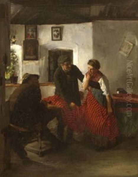 Die Verfuhrer Oil Painting by Lambert Linder