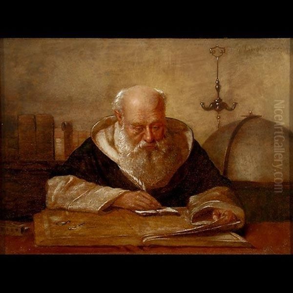 Galileo Oil Painting by Richard Linderum