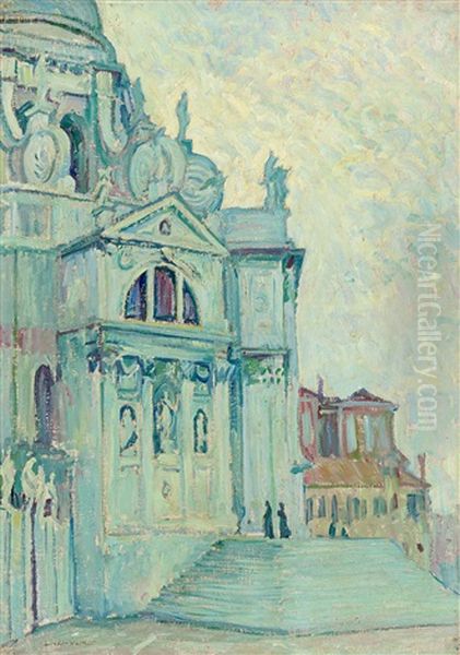 Santa Maria Della Salute Oil Painting by Heinrich Linde-Walther