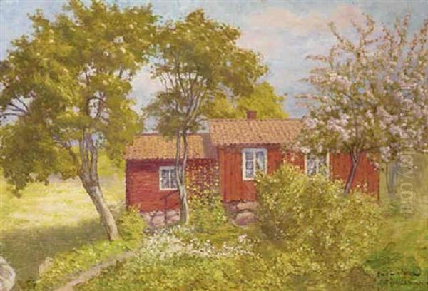 The Red Hut, Grisslehamn, Sweden by Emil (Harald Emanuel) Lindgren