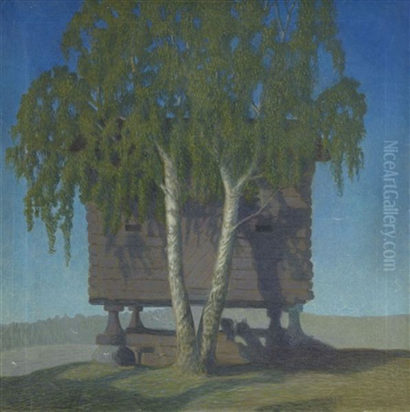 Skuggspel Oil Painting by Bror Lindh