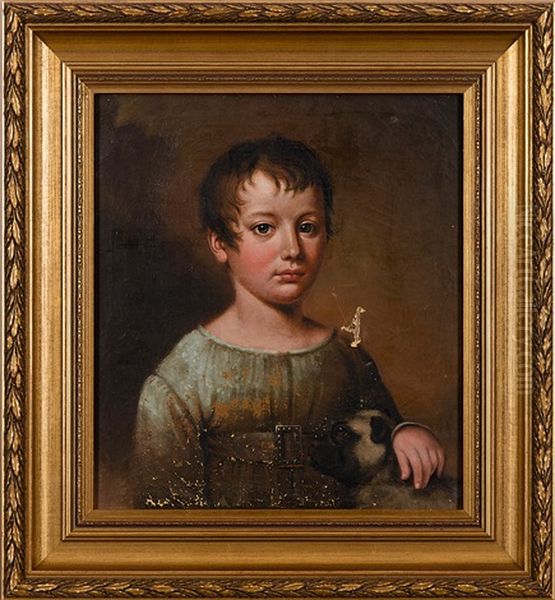 Count Gustav Armfelt, Four Years Old Oil Painting by Johan Erik Lindh