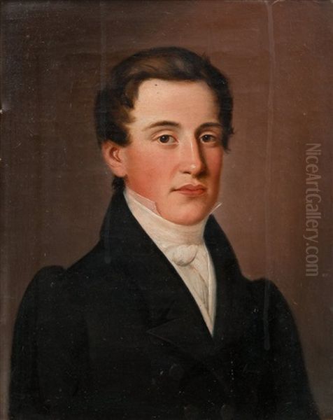 Portrait Of Carl Adolph Lemberg Oil Painting by Johan Erik Lindh