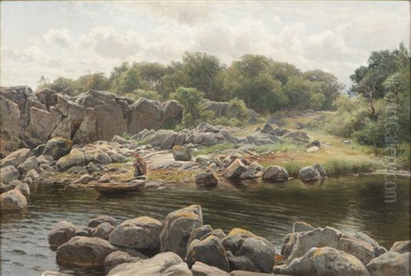 Landscape Oil Painting by Berndt Adolf Lindholm