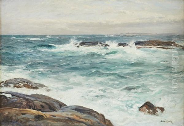 Coastal Scene by Berndt Adolf Lindholm