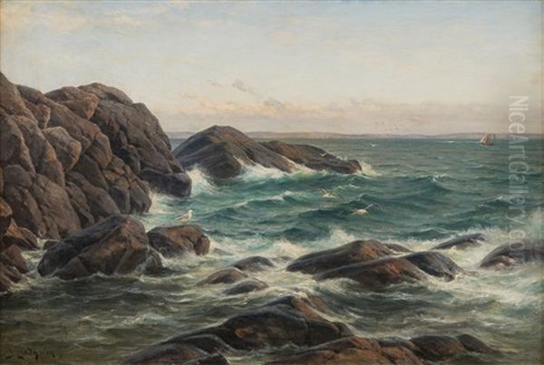 Surges Oil Painting by Berndt Adolf Lindholm