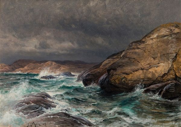 Surges Oil Painting by Berndt Adolf Lindholm