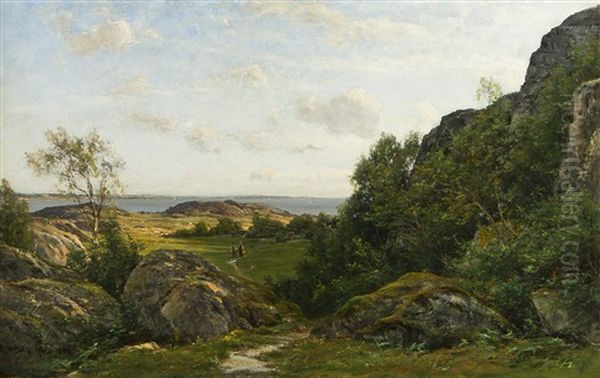 Landscape From Helso Oil Painting by Berndt Adolf Lindholm