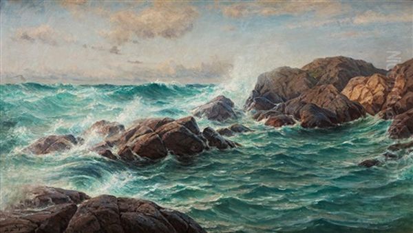 Branningar Oil Painting by Berndt Adolf Lindholm