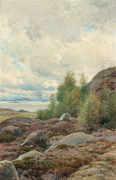 In The Archipelago Oil Painting by Berndt Adolf Lindholm