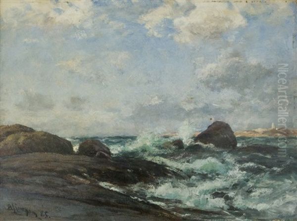 Rocks Oil Painting by Berndt Adolf Lindholm