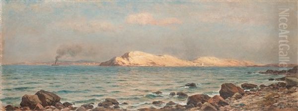 From The West Coast Of Sweden Oil Painting by Berndt Adolf Lindholm