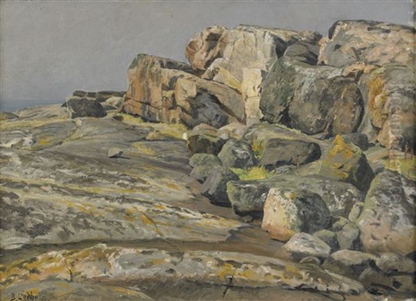 Klippor Oil Painting by Berndt Adolf Lindholm